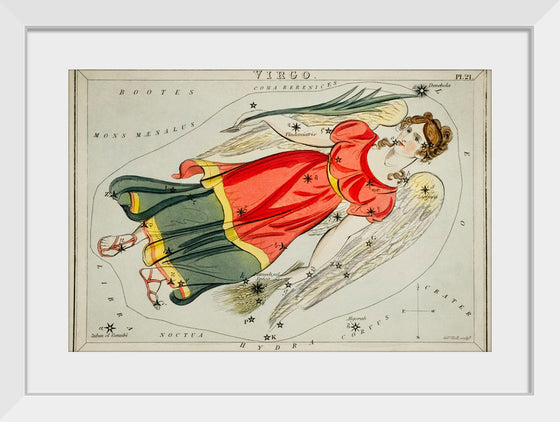 "Sidney Hall’s (1831) Astronomical Chart Illustration of the Virgo"