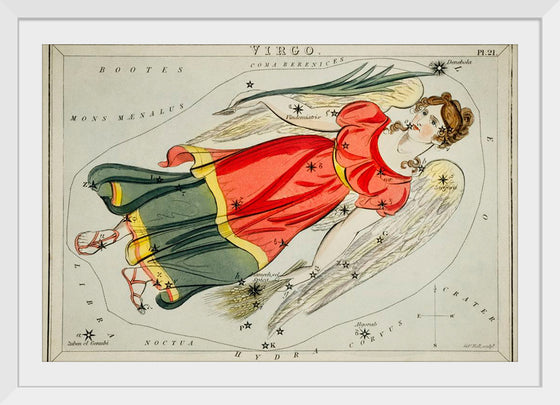 "Sidney Hall’s (1831) Astronomical Chart Illustration of the Virgo"