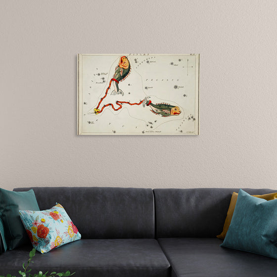 "Sidney Hall’s (1831) Astronomical Chart Illustration of the Pisces"