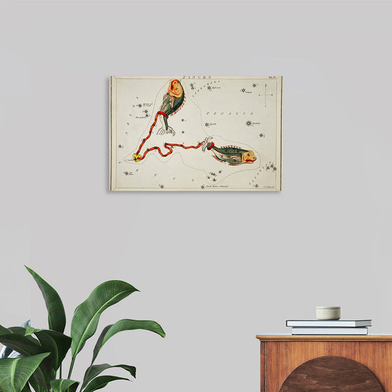 "Sidney Hall’s (1831) Astronomical Chart Illustration of the Pisces"