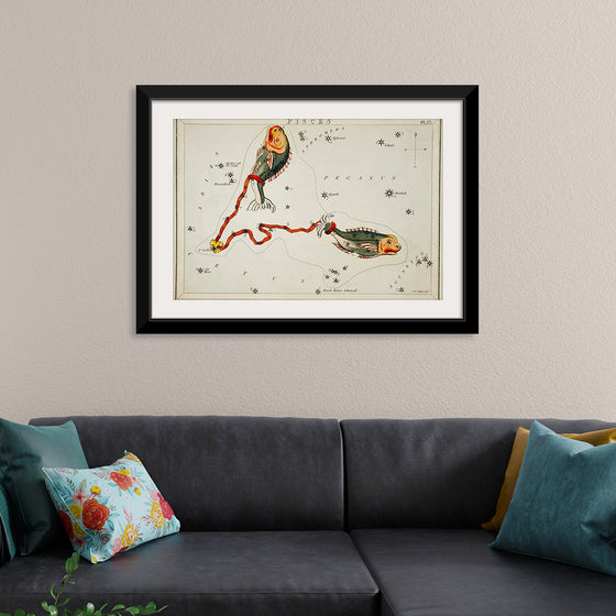 "Sidney Hall’s (1831) Astronomical Chart Illustration of the Pisces"