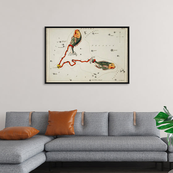 "Sidney Hall’s (1831) Astronomical Chart Illustration of the Pisces"