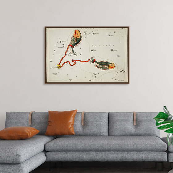 "Sidney Hall’s (1831) Astronomical Chart Illustration of the Pisces"