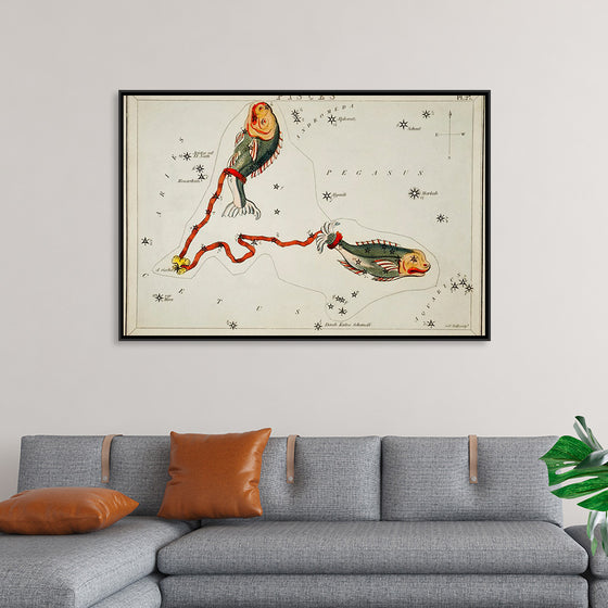 "Sidney Hall’s (1831) Astronomical Chart Illustration of the Pisces"