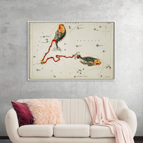 "Sidney Hall’s (1831) Astronomical Chart Illustration of the Pisces"