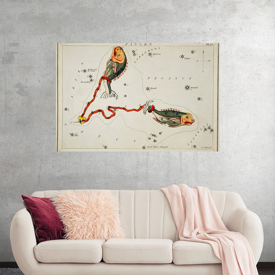 "Sidney Hall’s (1831) Astronomical Chart Illustration of the Pisces"