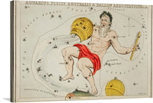  Sidney Hall’s “Astronomical Chart of the Zodiac Aquarius (1831)” is a stunning piece of art that captures the beauty and complexity of the cosmos. The artwork features the zodiac sign Aquarius, depicted in meticulous detail, surrounded by an array of stars that map out this iconic zodiac sign. 