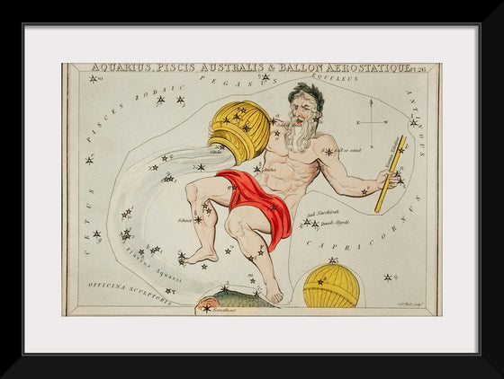 "Astronomical Chart of the Zodiacs Aquaris (1831)", Sidney Hall