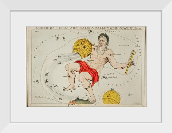 "Astronomical Chart of the Zodiacs Aquaris (1831)", Sidney Hall