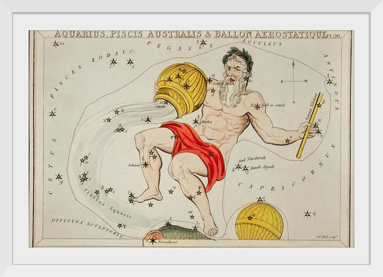 "Astronomical Chart of the Zodiacs Aquaris (1831)", Sidney Hall