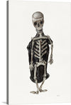 “Judge Oscar O. Death (1938)” is a haunting and captivating piece of art by James McLellan. The artwork depicts a skeletal figure adorned in judicial robes, offering a haunting yet captivating blend of the macabre and the judicial. The exquisite detailing of the bones and attire invites viewers into a narrative that is both eerie and awe-inspiring.