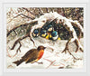 "Vintage Christmas Postcard Depicting Birds in Snow (ca. 1800–1900)"