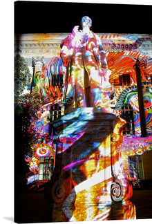  “Festival of Lights 2018” is a stunning print that captures the essence of the annual event in Berlin, Germany. The print showcases the vibrant colors and patterns projected onto the Humboldt University building, creating a mesmerizing display. 