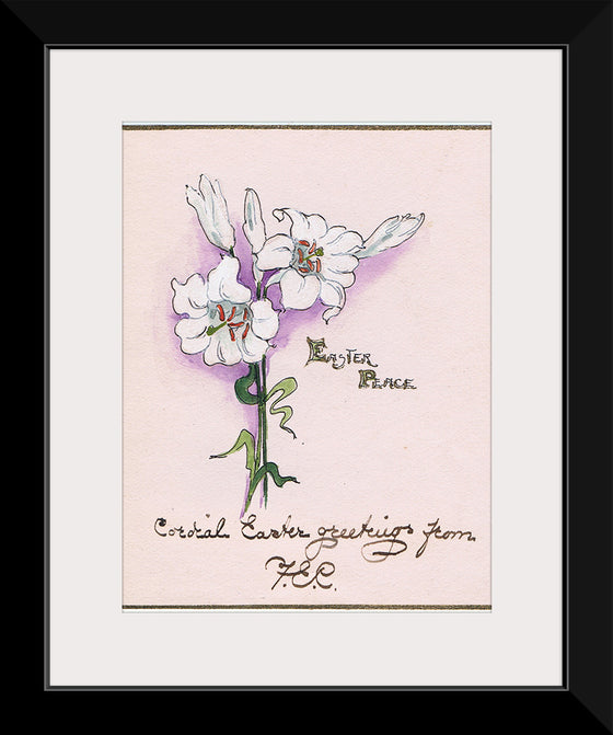 "Easter Peace Signed and Inscribed",  Florence Earle Coates