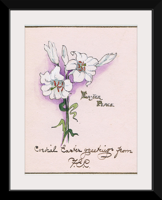 "Easter Peace Signed and Inscribed",  Florence Earle Coates