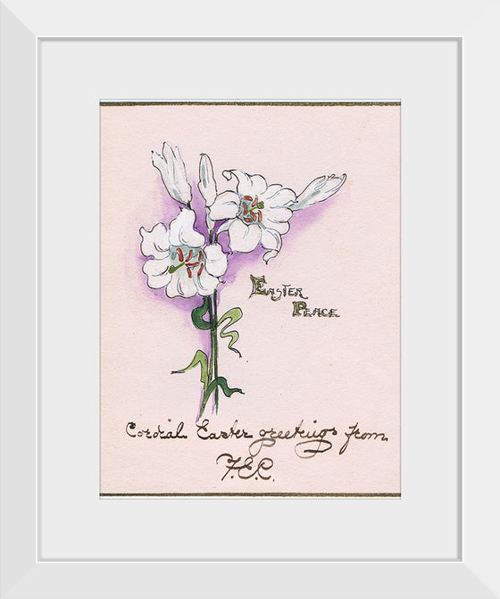 "Easter Peace Signed and Inscribed",  Florence Earle Coates