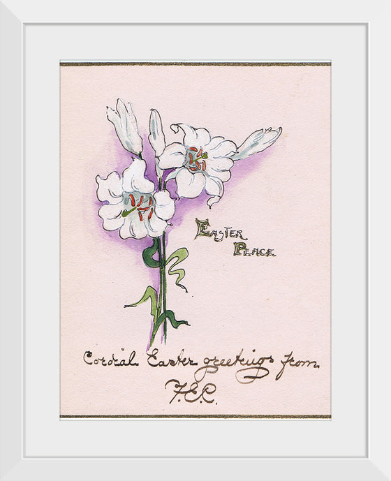 "Easter Peace Signed and Inscribed",  Florence Earle Coates