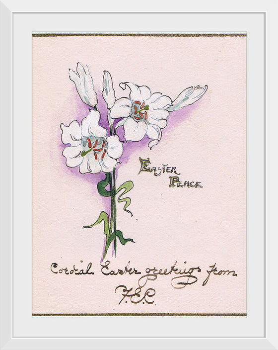 "Easter Peace Signed and Inscribed",  Florence Earle Coates