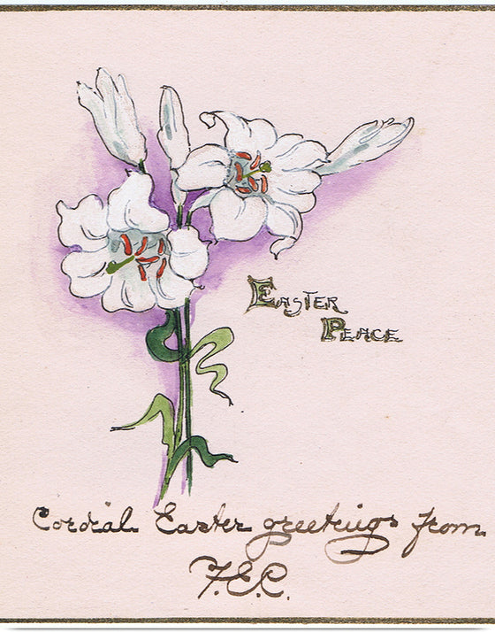 "Easter Peace Signed and Inscribed",  Florence Earle Coates