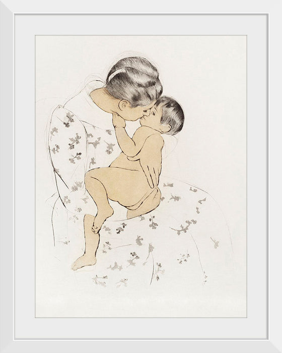 "Mother's Kiss (1890-1891)", Mary Cassatt