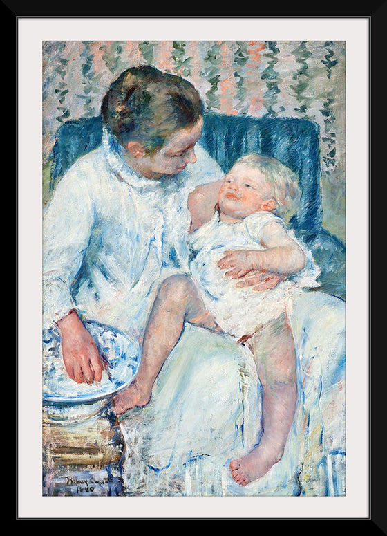 "Mother About to Wash Her Sleepy Child (1880", Mary Cassatt