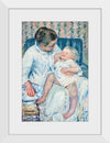 "Mother About to Wash Her Sleepy Child (1880", Mary Cassatt