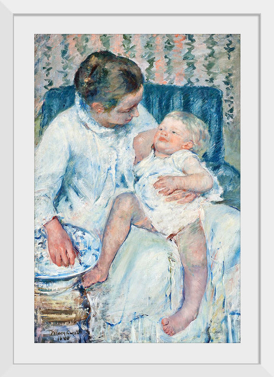 "Mother About to Wash Her Sleepy Child (1880", Mary Cassatt