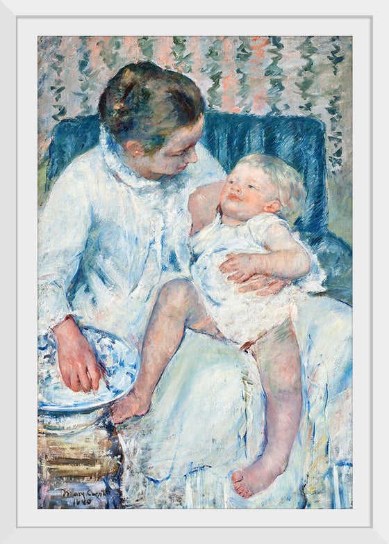 "Mother About to Wash Her Sleepy Child (1880", Mary Cassatt