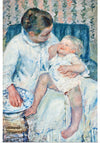 "Mother About to Wash Her Sleepy Child (1880", Mary Cassatt