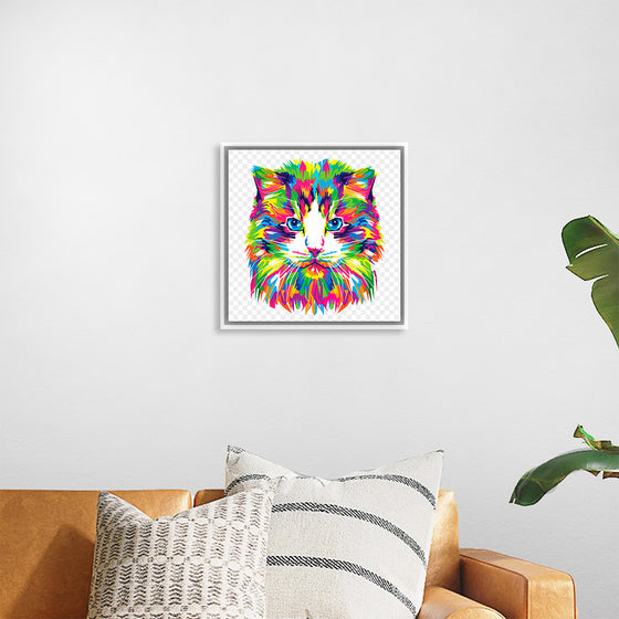 "Colorful abstract cat"