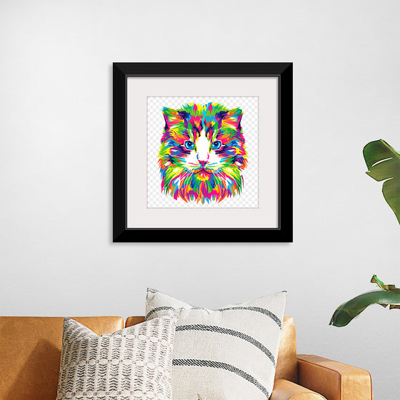 "Colorful abstract cat"