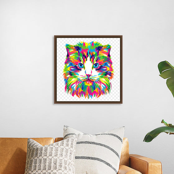 "Colorful abstract cat"