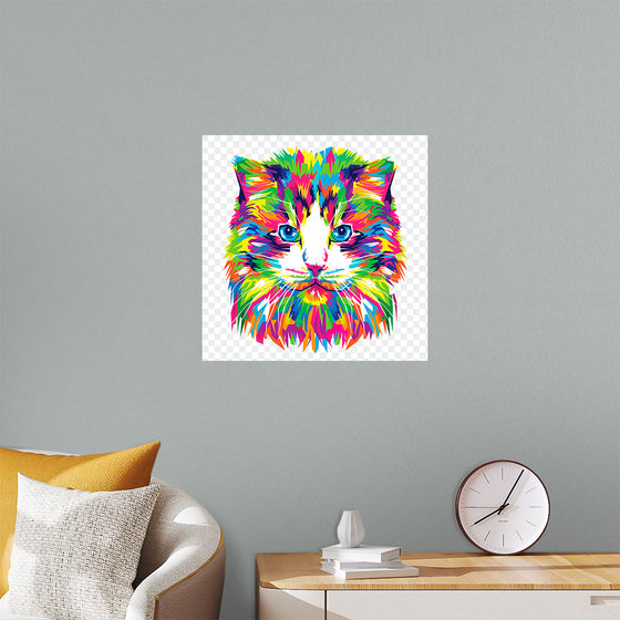 "Colorful abstract cat"