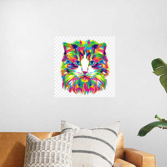 "Colorful abstract cat"