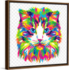 "Colorful abstract cat"