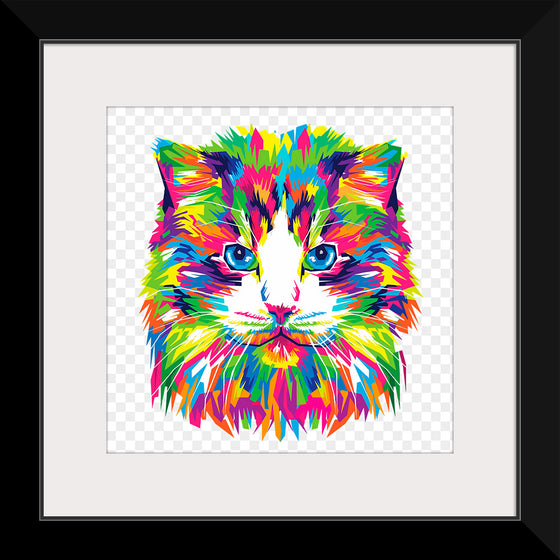 "Colorful abstract cat"