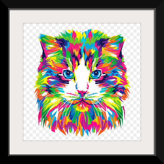 "Colorful abstract cat"