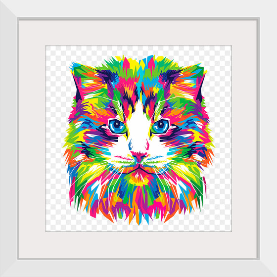 "Colorful abstract cat"