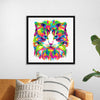 "Colorful abstract cat"