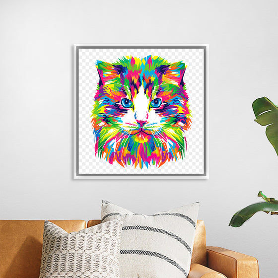 "Colorful abstract cat"