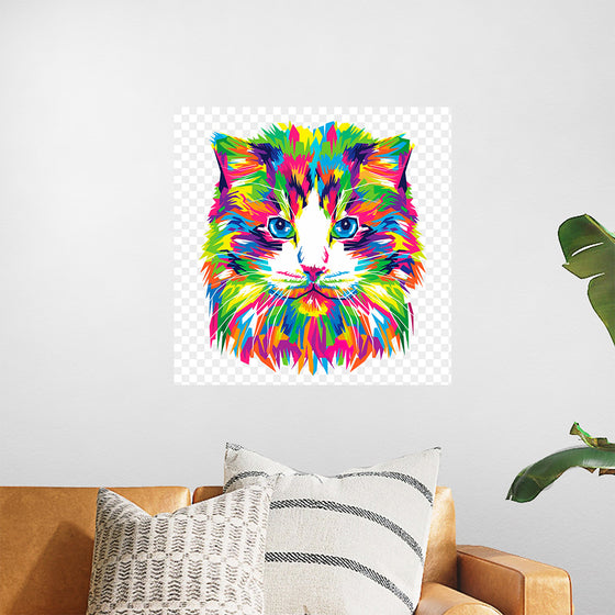 "Colorful abstract cat"