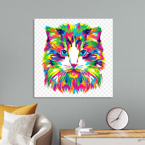 "Colorful abstract cat"