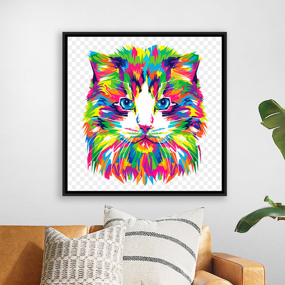 "Colorful abstract cat"