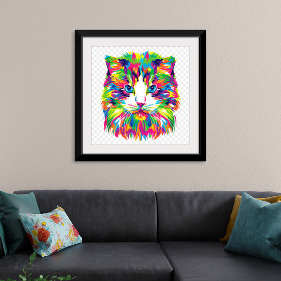 "Colorful abstract cat"