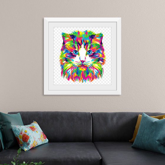 "Colorful abstract cat"