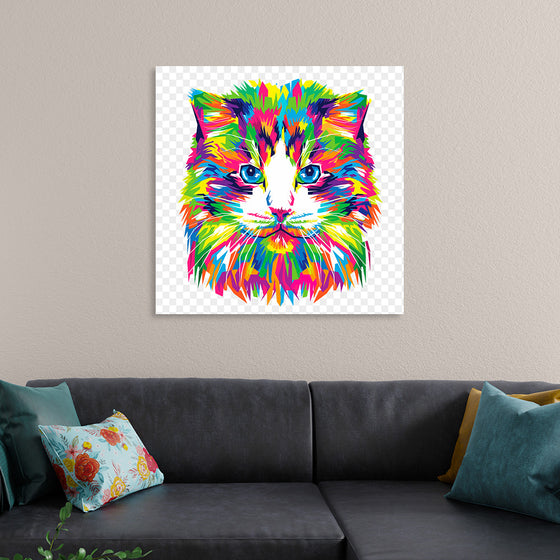 "Colorful abstract cat"