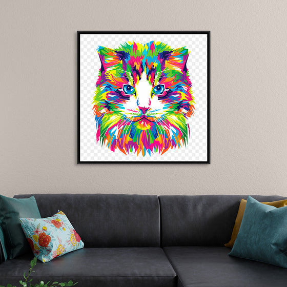 "Colorful abstract cat"