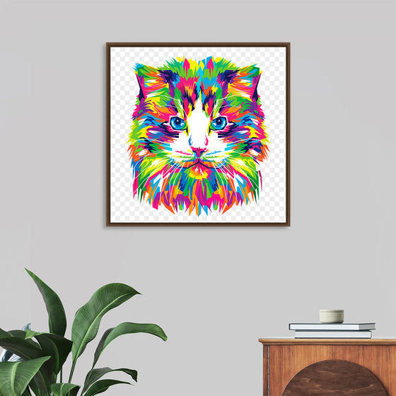 "Colorful abstract cat"