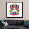 "Colorful abstract cat"