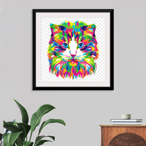 "Colorful abstract cat"